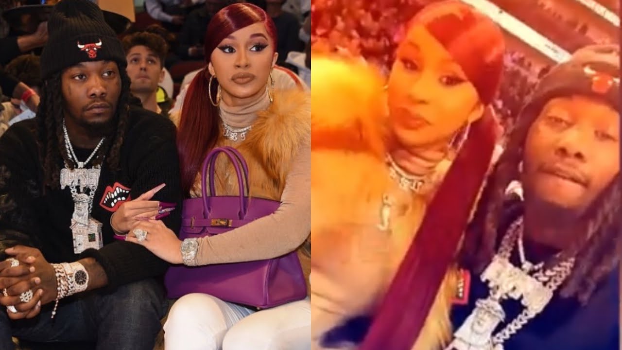Offset and Cardi B at the NBA all star weekend game YouTube
