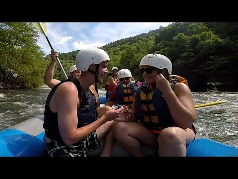 Man drops ring proposing in the rapids | The Rapids of Love: Epic Video Moments