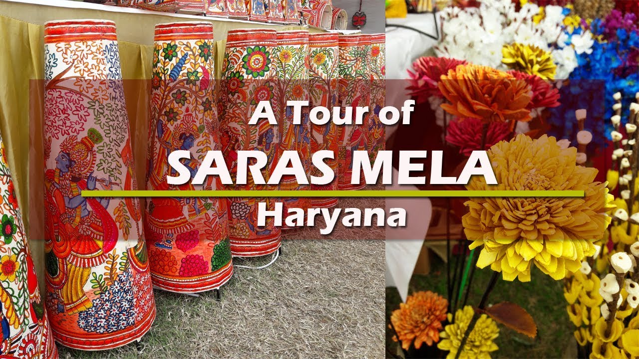 A Tour of Saras Mela Indian Art,Craft and culture Held at Haryana