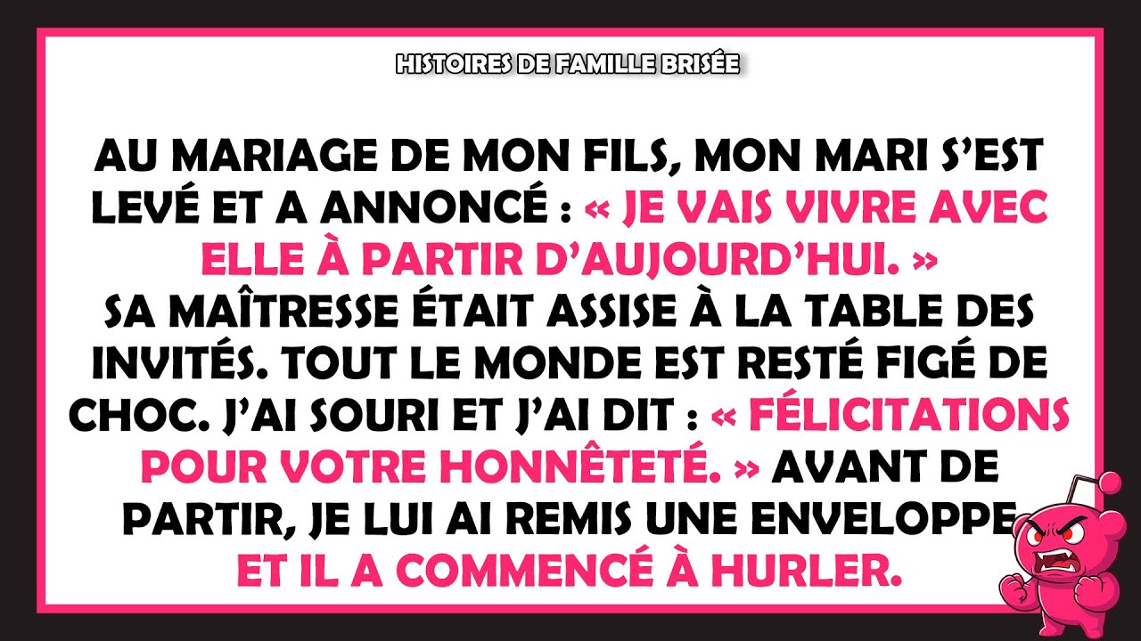Au mariage de mon fils, mon mari m'a humiliée – mais il a commencé à hurler quand j'ai...