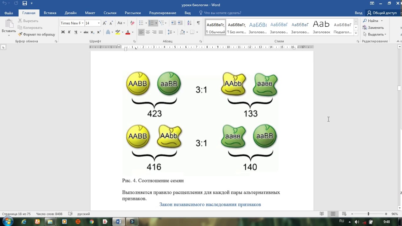 Горбунова Т.П. Тема урока: Дигибридное скрещивание Закон независимого ...