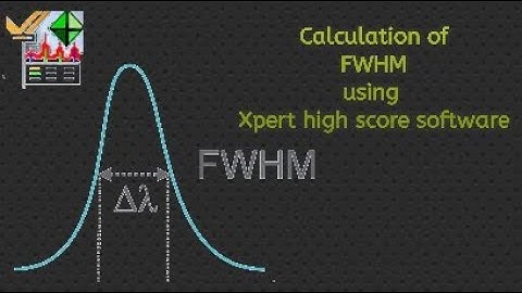 calculate fwhm from xrd data by using xpert highscore software
