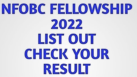 NFOBC 2022 LIST OUT// CHECK YOUR RESULT//NFOBC LIST WEBSITE// UGC NET 2022 RESULT