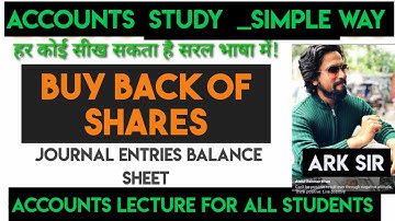 Q2 #BUY_BACK_Of_SHARES WHEN OFFER PRICE IS NOT GIVEN  ty bcom/tybaf financial accounting