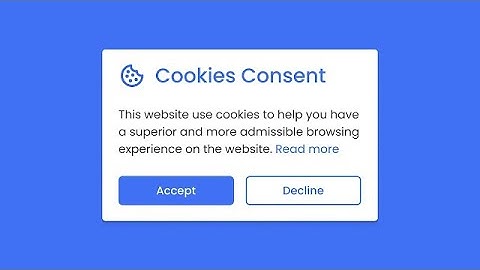 Create Popup Cookies Consent Box in HTML CSS & JavaScript Free source code