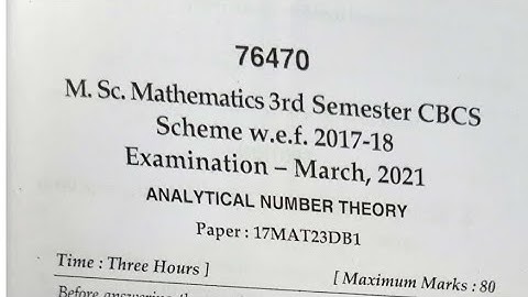 Mdu Regular msc maths 3rd sem (Analytic NumberTheory) paper March 2021| #mduexams#math#mdupapers#mdu