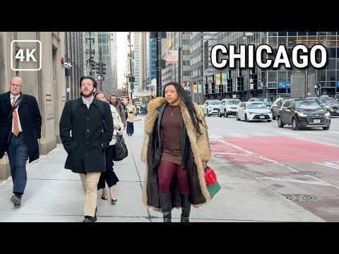 City Of Chicago After Work Walking Tour On Wednesday | March 18, 2026 | 4K 60fps City Sounds