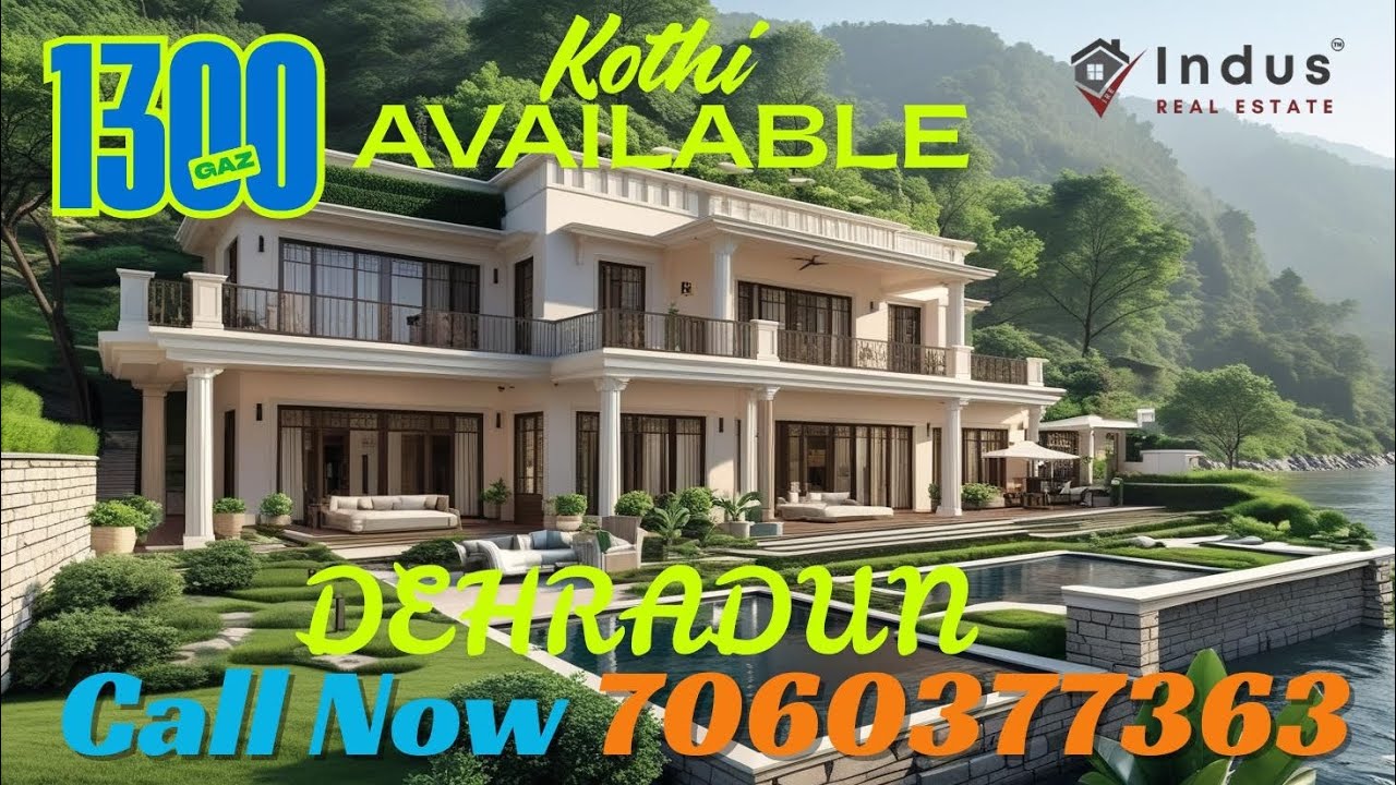 Luxury Kothi 3 bhk for sale in Dehradun | 1300 gaz land | Garden | 7060377363 