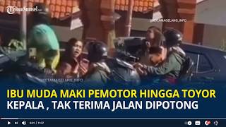 Viral Video of Young Woman Swearing at Motorcyclist, Hitting Head in Mojokerto, Refusing to Accep...