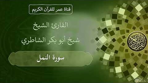 027 ـ سورة النمل ـ القارئ الشيخ شيخ أبو بكر الشاطري