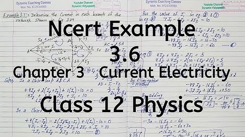 Ncert Example 3.6, Chapter 3, Current Electricity, Class 12 Physics