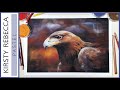 TIPS FOR VIBRANT PASTEL ARTWORK // Step by step tutorial - painting an eagle at sunset!