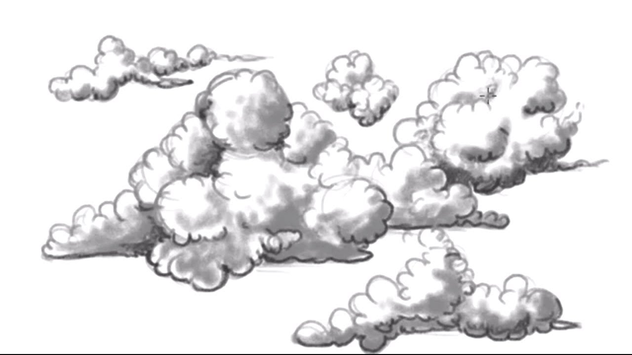 how to draw realistic clouds