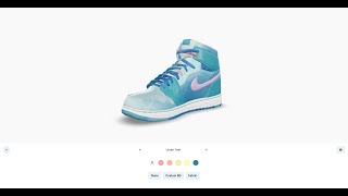 Nike By You Clone  - React and ModelViewer (Timelapse)