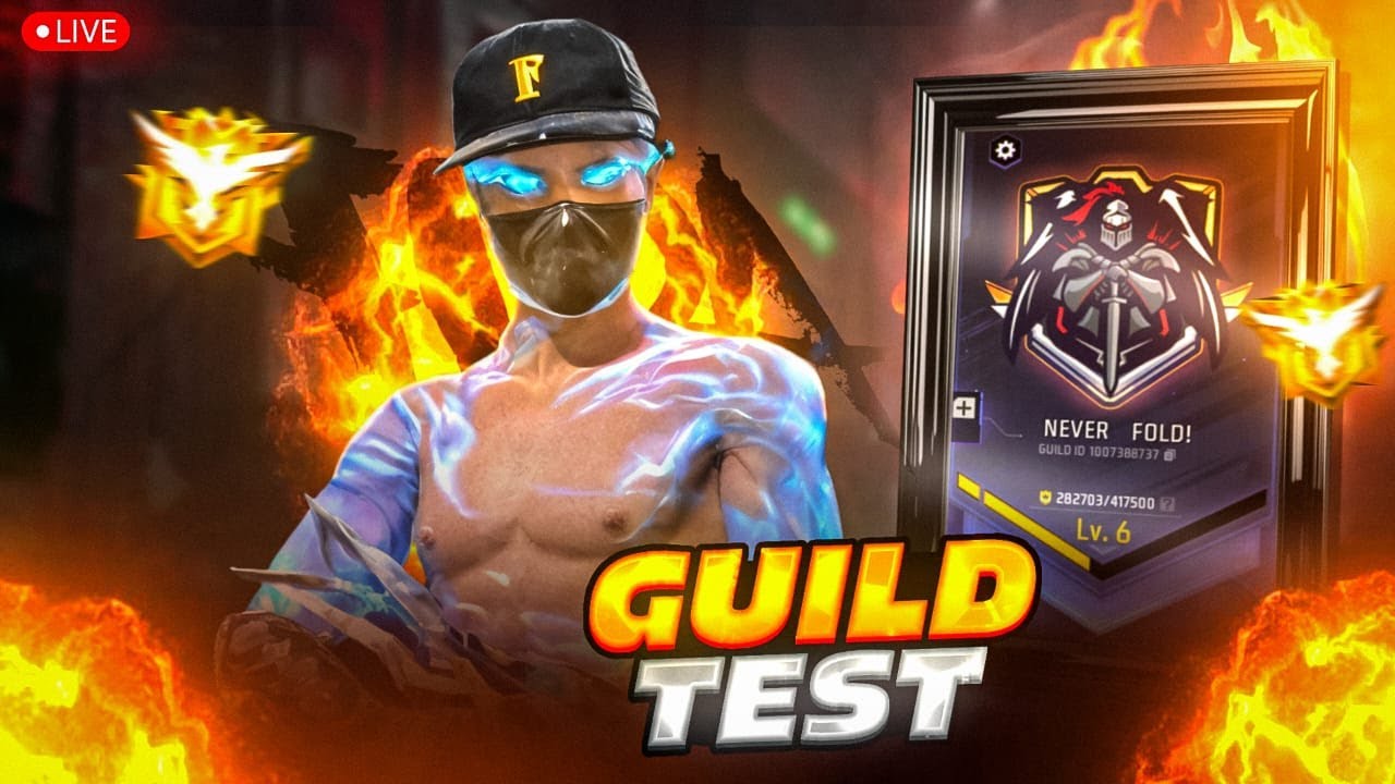 FREE FIRE GUILD TEST LIVE😎🔥 || wizardo 007 || Road To 10K  ❤  