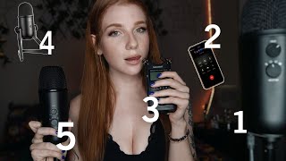 ASMR | Mouth Sounds with FIVE Different Mics ✨🖤 Which one is your favourite? 👀