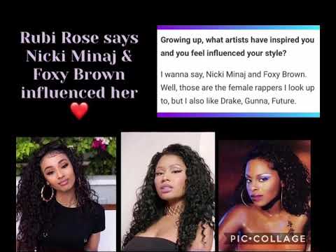 Rubi Rose says Nicki Minaj and Foxy Brown are her influences (2020)