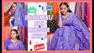 Bngladeshi Engagement/Akth makeup tutoral at home by Labonnya Tiny