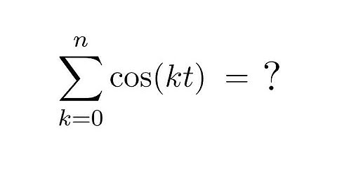 Nombres complexes 8 - Somme des cos(kt) et sin(kt)