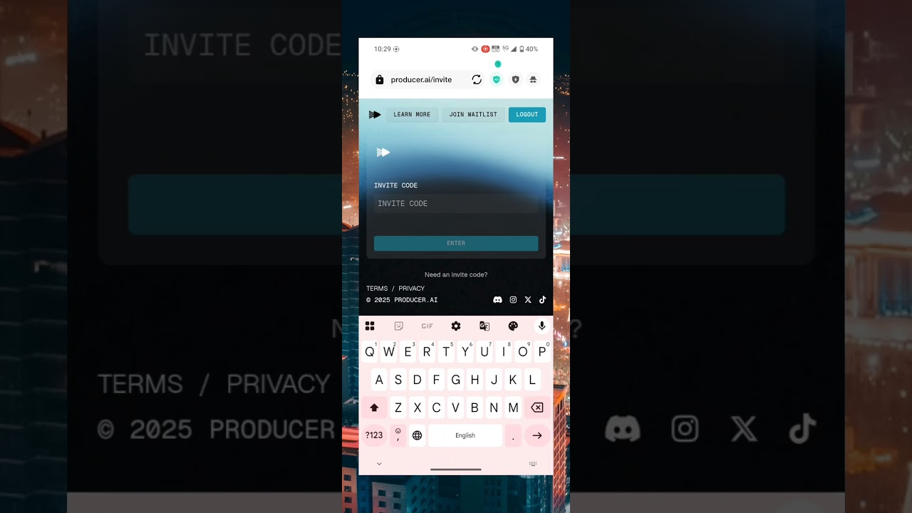 Riffusion AI / producer AI invite code 