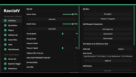 RasclatV Lua Injection Showcase / RasclatV Menu x Macho Menu