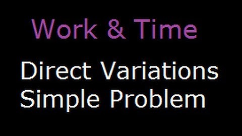 Direct variation - Simple Solved math problem
