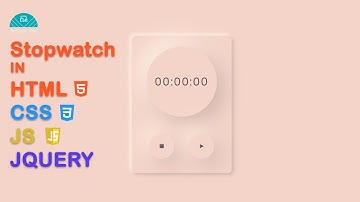 How to create Stopwatch in HTML, CSS and JS || Neumorphism design