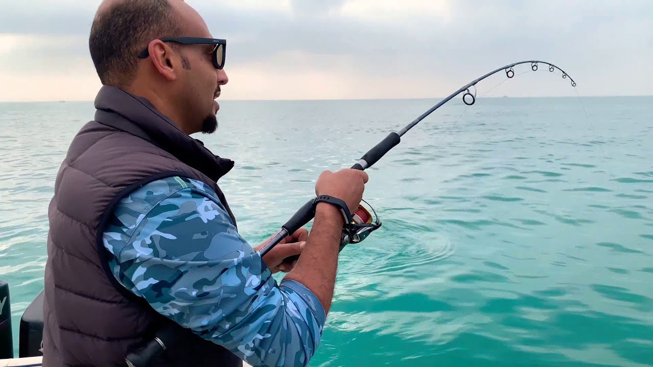 صيد جنعد جيقنق بجزيره كبر الكويتيه - YouTube