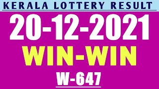 20-12-2021 WIN-WIN W-647 LOTTERY RESULT KERALA