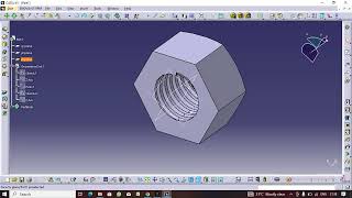 #catia #mechanicalengineering How to create hexagonal nut in catia v5