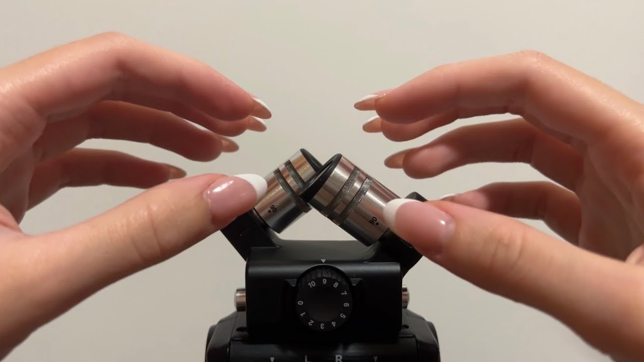 ASMR Sensitive Mic Tapping and Scratching with Acrylic Nails (Zoom H6) 