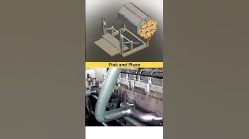 Pick and Place mechanism working animation ⚙️⚒️⛏️helps in automation system #robomotion#automotive