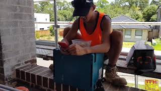 Installing Matrix cladding during a Heatwave