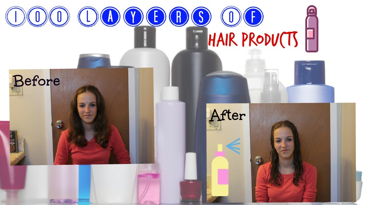 100 Layers Of Hair Products! (Mousse, Oil, Cream, Spray, Etc)