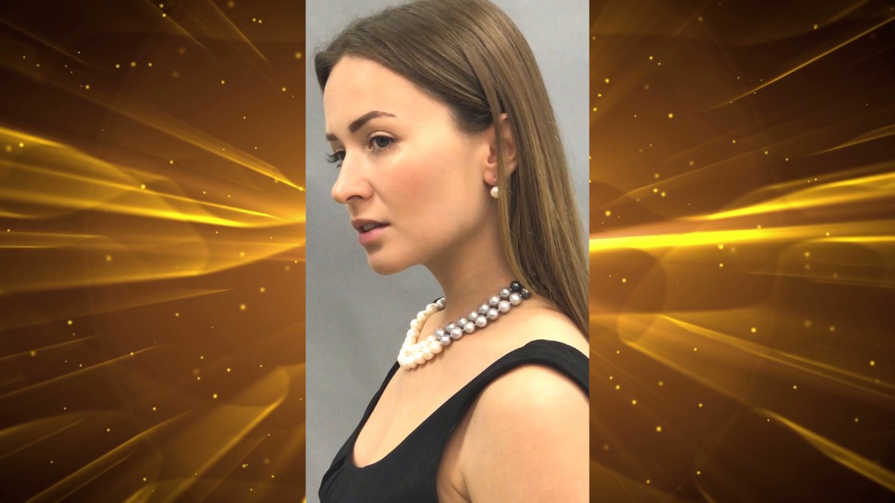 MultiColor Double Strand Layer Cultured Freshwater Necklace and Earrings