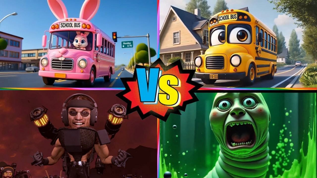 School Bus Skibidi🆚School Bus Monster 🆚 Skibidi Toilet 🆚 Thomas Train Eater