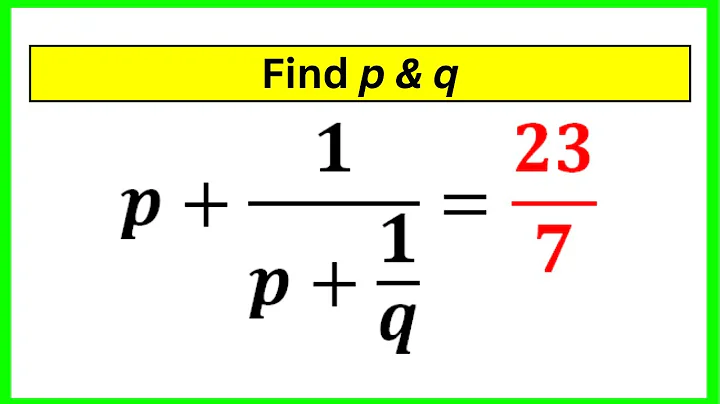 🔴Nice Algebra Question | Find the Value Of p, q