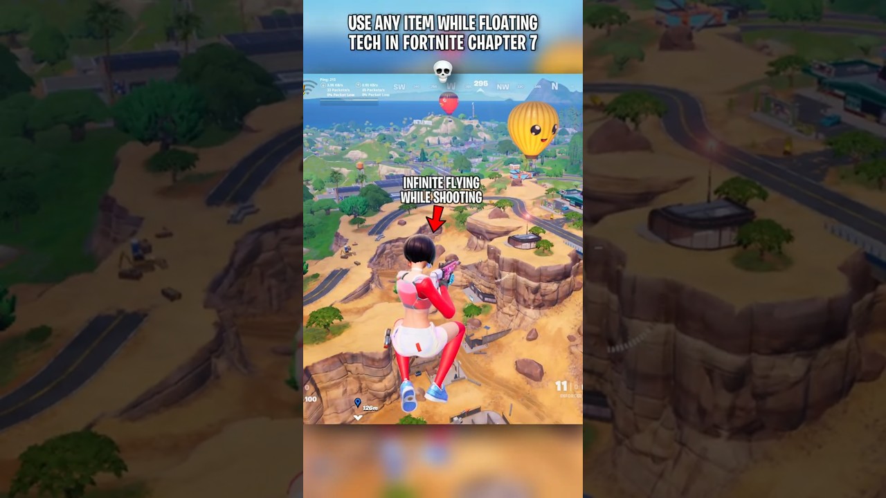 Use Any Item While Flying Glitch in Fortnite Chapter 7 🤯 