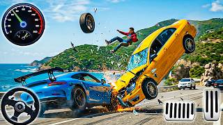 Stunt Car Crash Simulator Game - Mega Ramp Racing Car Race - Android Gameplay screenshot 1