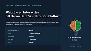 Web-Based Interactive 3D Ocean Data Visualization Platform | SIH 2026 Prototype Demo