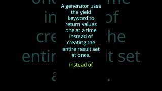 Generators explained