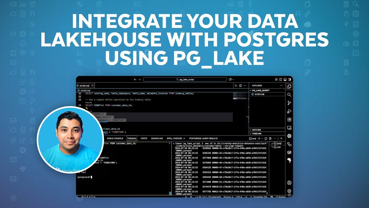 Integrate Your Data Lakehouse with Postgres Using pg_lake