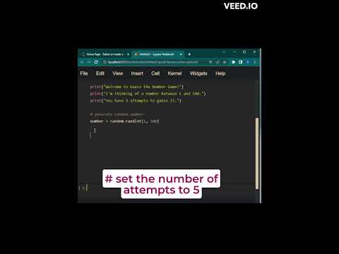 Number guess game with Python (Jupyter Notebook) #python #pythonprogramming #TKHM #PythonMyanmar