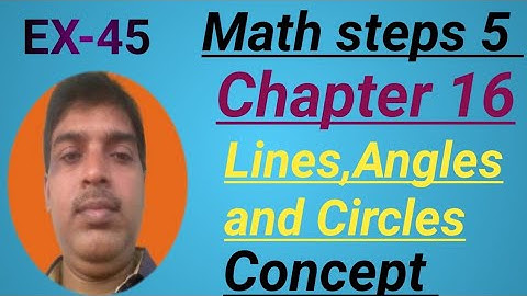 Math Steps 5 exercise 45 Concept of Lines, Angles and Circles September 2025