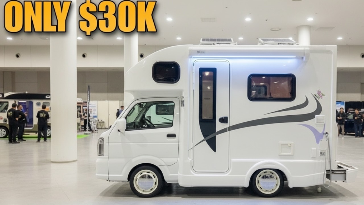 $30,000 Japanese Micro Motorhome That Sleeps 4 😳  Tiny Kei Camper Review ( AI Concept )