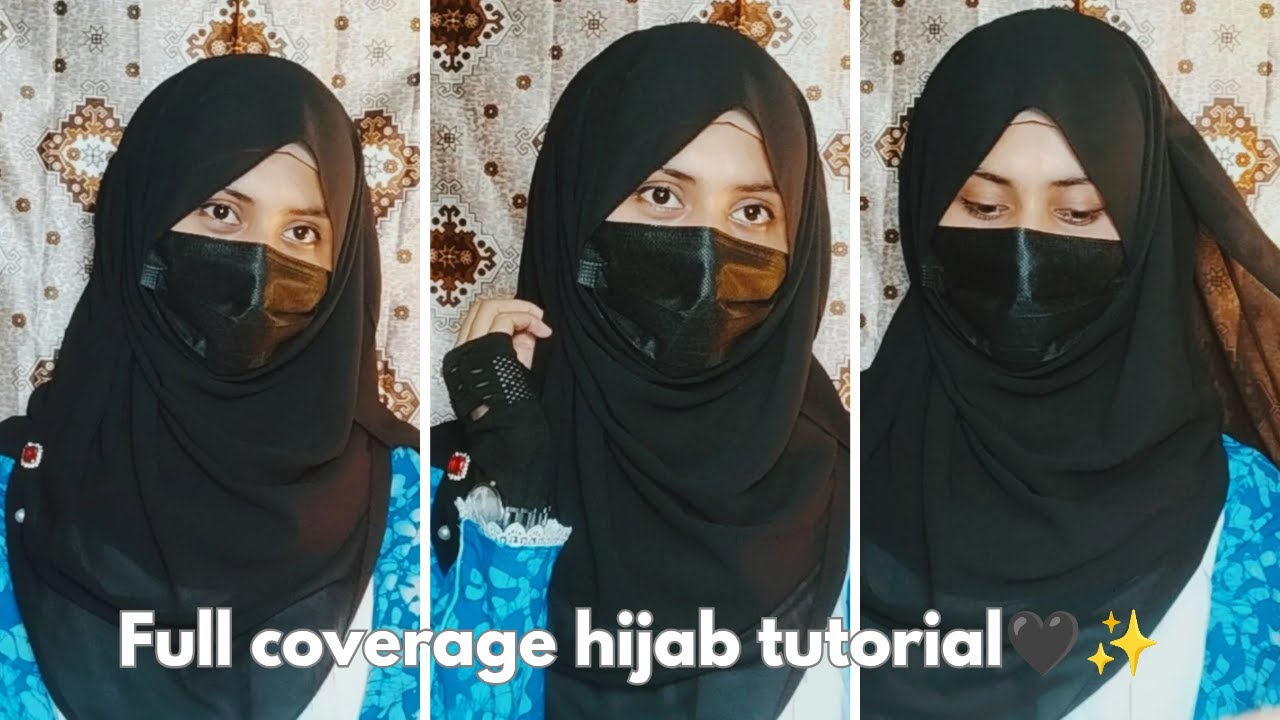 Easy & Simple School Hijab Tutorial with mask🌸||Simple 🥰 Hijab Styles for School, College girls✨