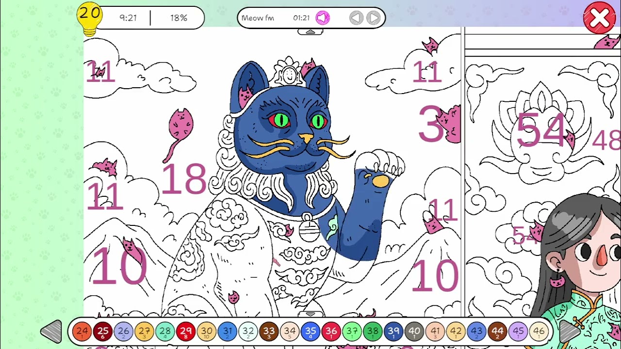 100 Cats Lost in China Find & Color [cats-finding and coloring game]