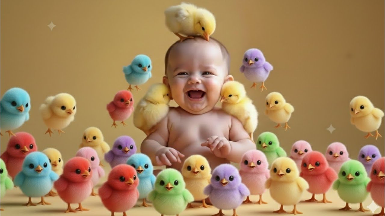 Cute Baby Chicks Dancing 🐥💃 | Colorful Funny Dance for Kids | Pop Music Animation