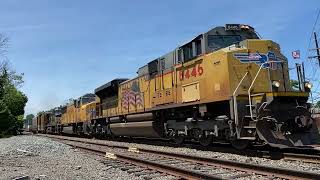 Union Pacific Flag Leader on NS 212 - July 4 Trains at South Plainfield on the CR Lehigh Line 7/4/22