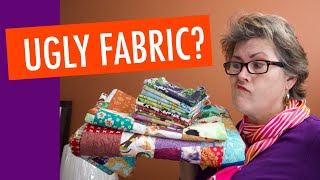 5 WAYS TO USE UGLY FABRIC ***FREE QUILT PATTERN***